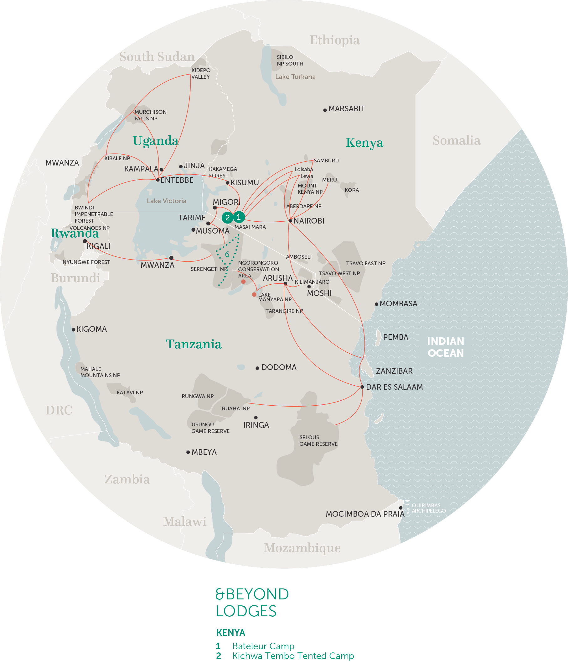 map showing location of andbeyond Bateleur camp Kenya Masai Mara