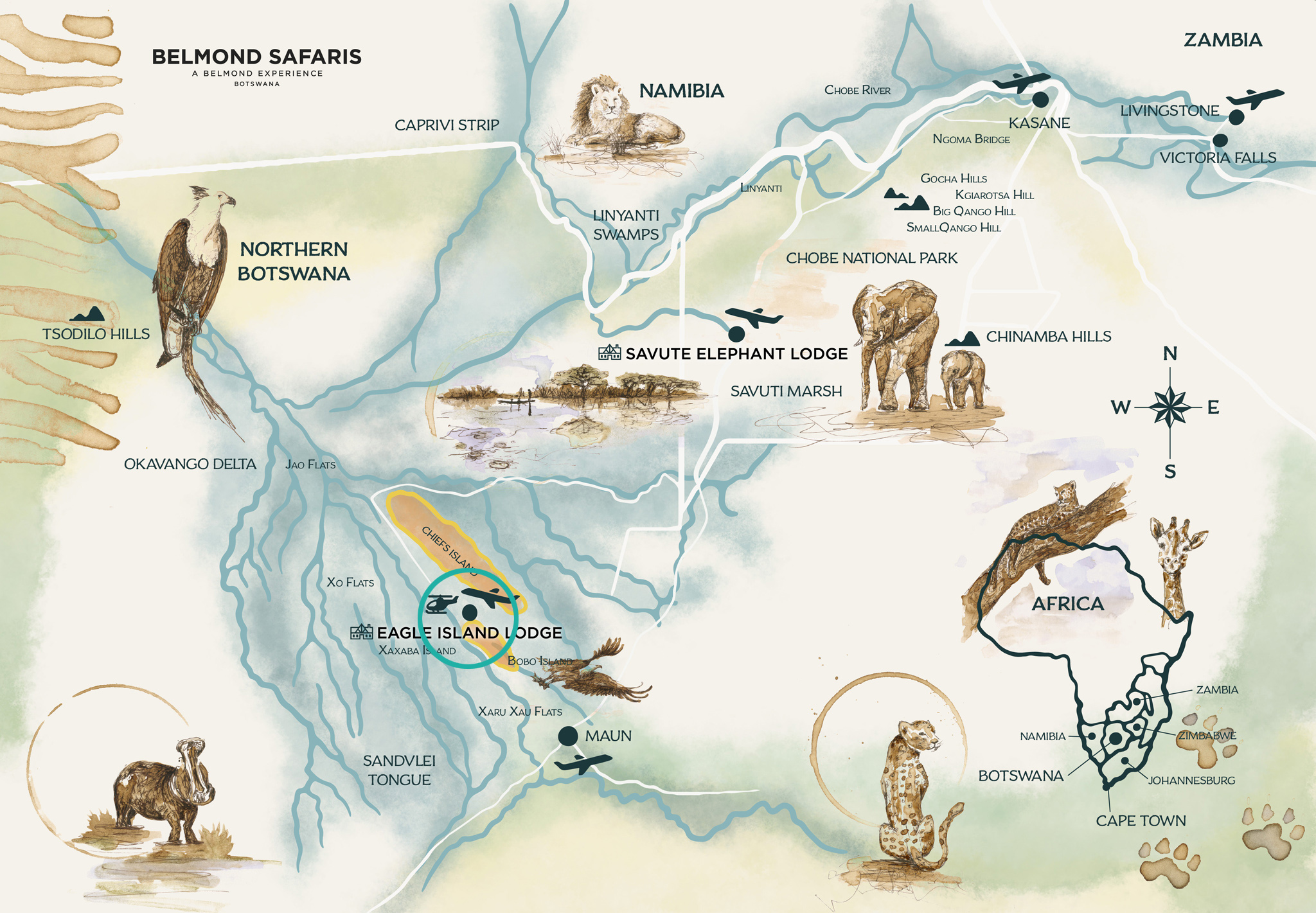 map of eagle island lodge location in delta