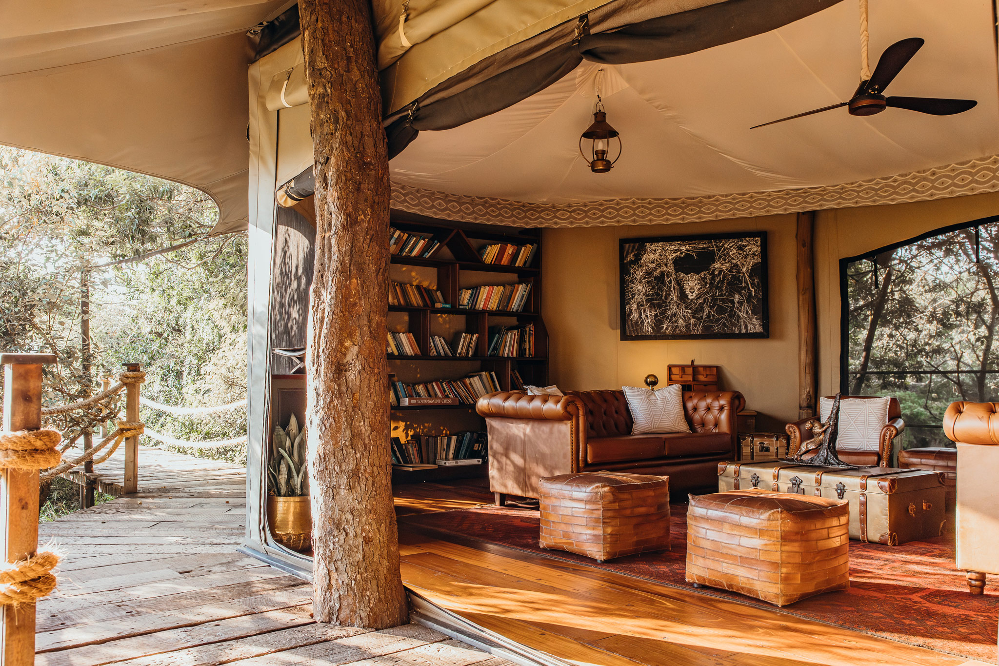 main guest lounge area of Mara Plains Camp Kenya Masai Mara
