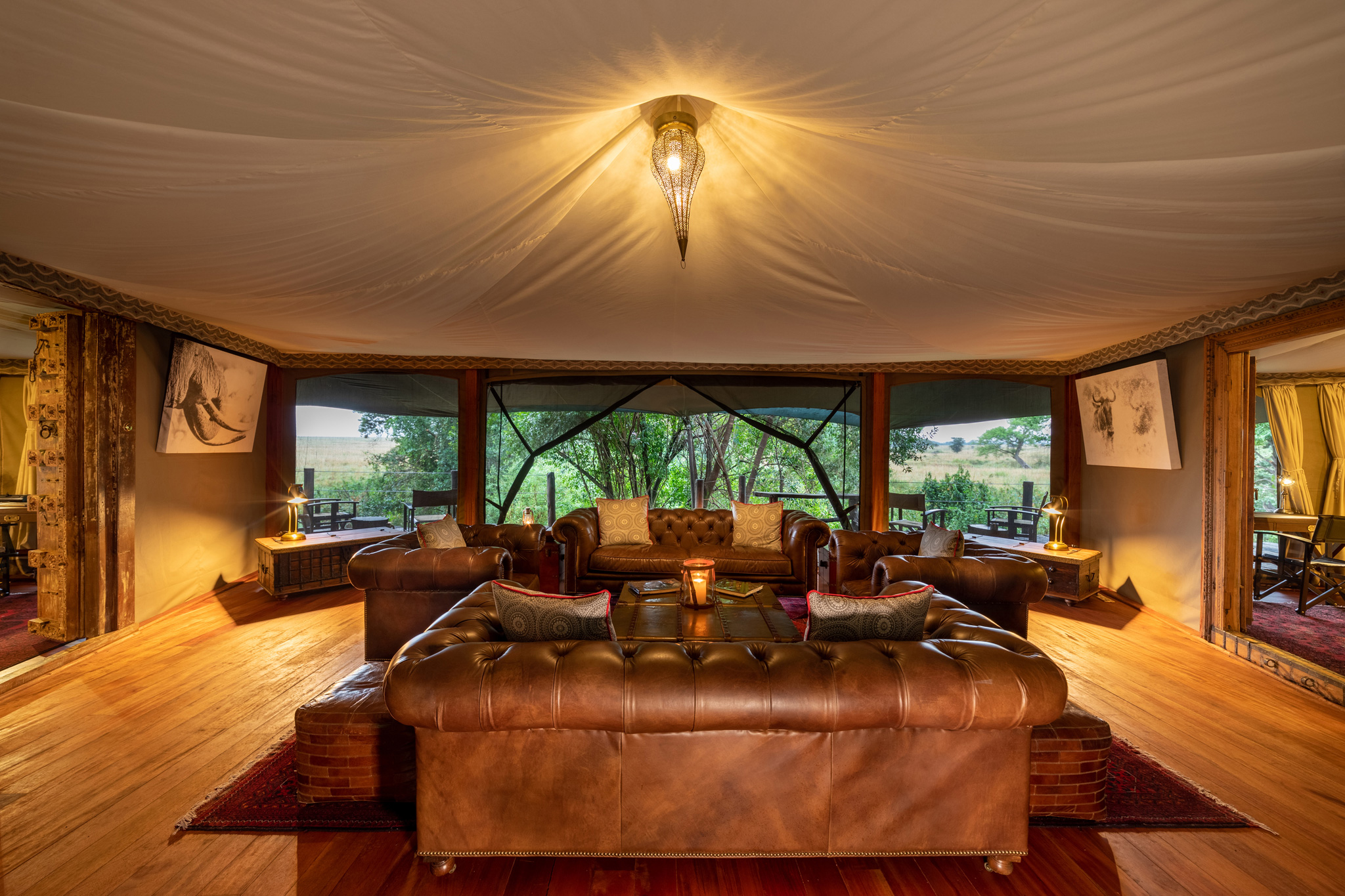 lounge area of Jahazi suite at Mara Plains Camp Kenya Masai Mara