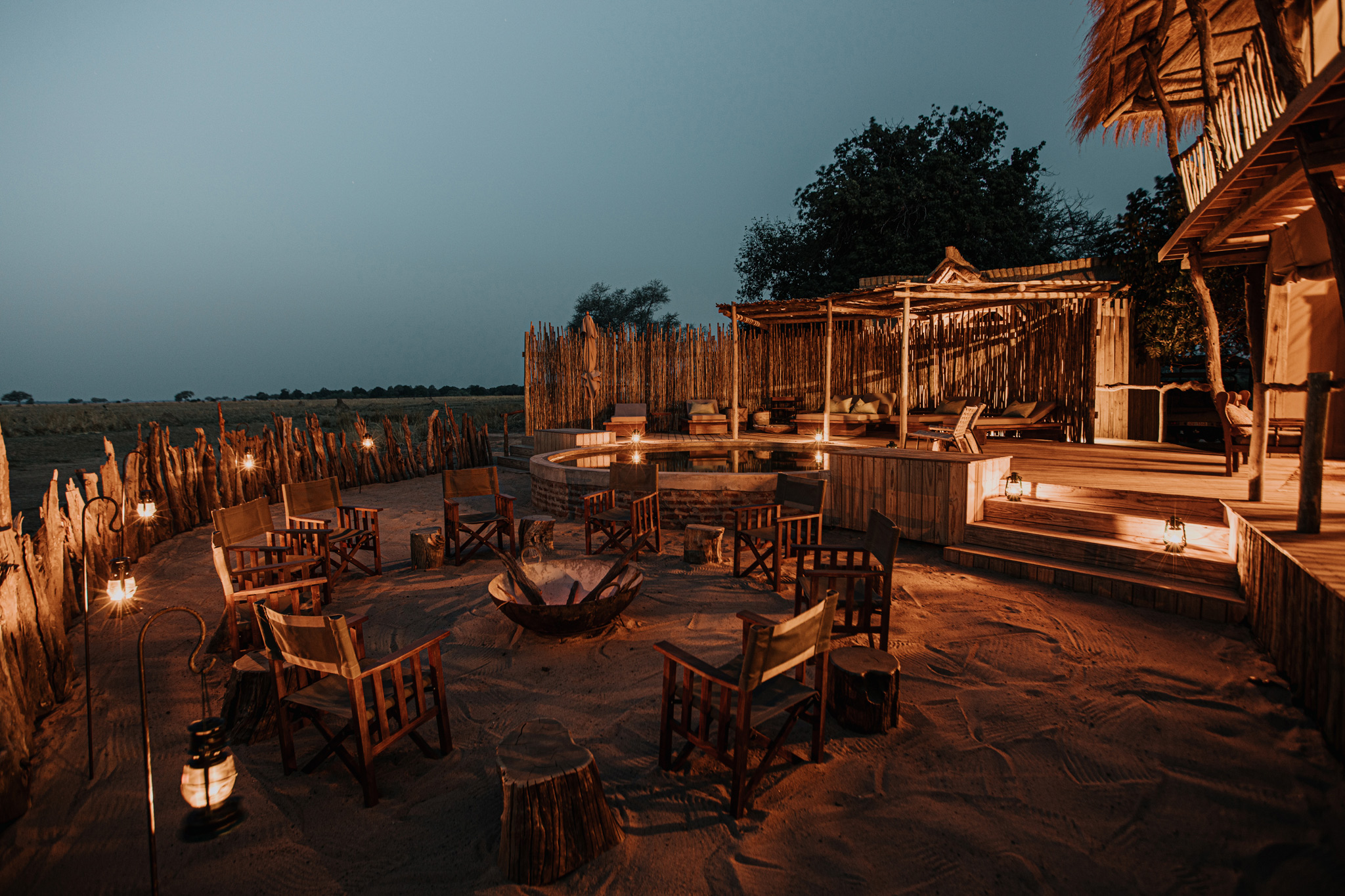 Fireplace at dawn by Nyamatusi Camps Mana Pools Zimbabwe 