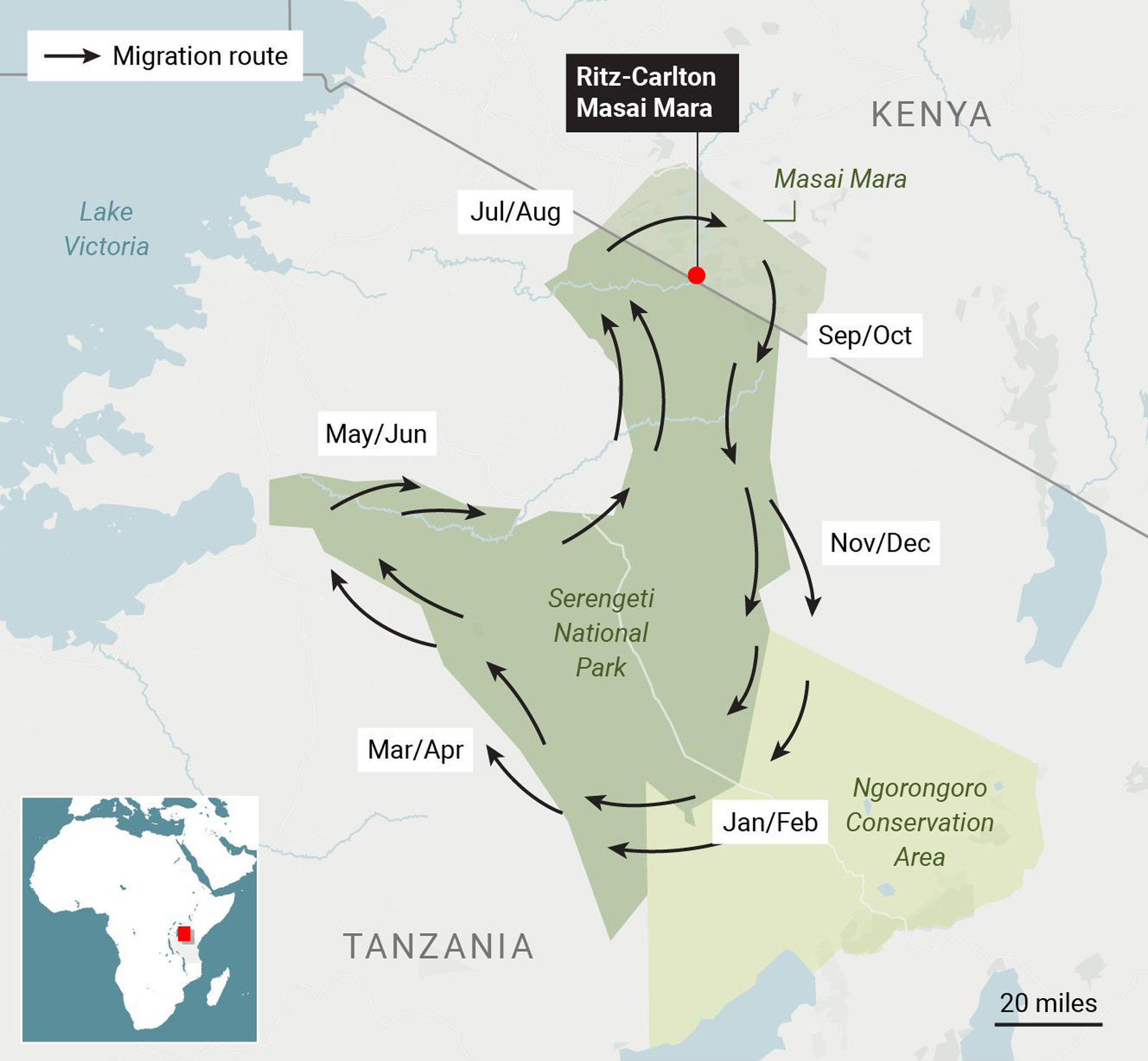 map showing location of ritz carlton masai mara