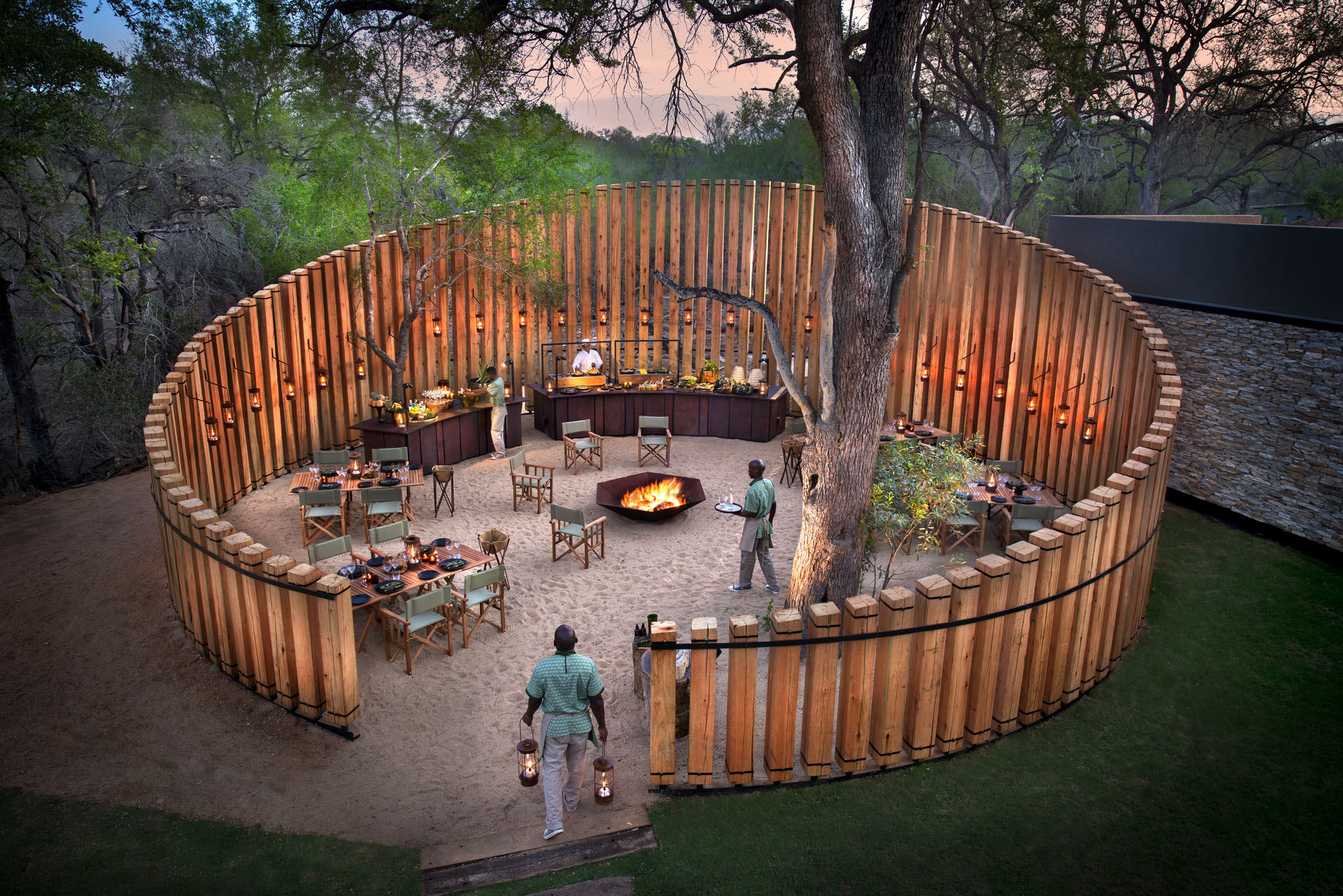 firepit boma at andBeyond Tengile river lodge